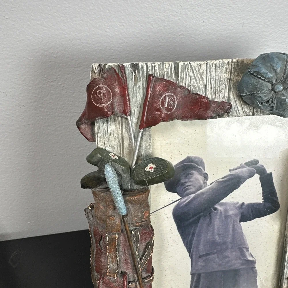 Golf Picture Frame 3D 4x6 Photo Frame Golf Bag Clubs Shoes Tees Decor